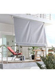 Resim ENLIS 295x245 Balkon Tentesi Açık Gri Manuel Kollu Güneşlik Balkon Teras Tentesi 