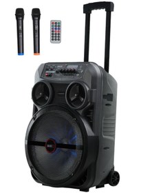 Resim Midex MXR-280 Taşınabilir Mikrofonlu Işıklı Akülü Ses Sistemi Hoparlör (12 İnç 280 Watt) 