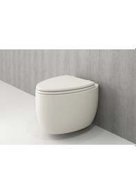 Resim Bocchi Etna Asma Klozet + Yavaş Kapanır Kapak Parlak Bisküvi 