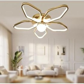 Resim TT AYDINLATMA TT337-SR TT Aydınlatma 3 Renk Modüllü Toplu Sarı Kaplama Plafonyer Led Avize Sarı 