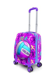 Resim Coral High Kids Voleybol Desenli Çocuk Valizi 16774 Koyu Pembe 