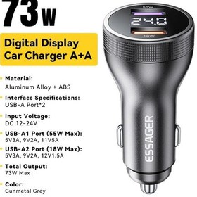 Resim Essageressager 100w Usb C Araç Şarj Cihazı Pd3.0 Hızlı Şarj Adaptörü İphone 16 Macbook Uyumlu Xiaomi Ch Chınadistribütör Garantili 