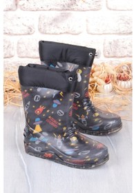 Resim Fort 7061 Siyah Füze İçi Peluşlu Su Geçirmez Erkek Çocuk Kar Yağmur Çizmesi Siyah 