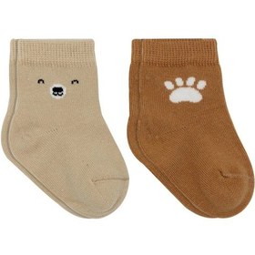 Resim Bistyle Bear Penye Soket Çorap 2'li Bs10116 Bej Bej 