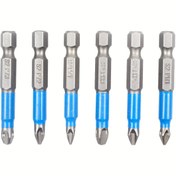 Resim 6-Pack KALIM Manyetik Anti-Kaydırma Tornavida Uçları, Phillips Başı, 1/4" Altıgen Gövde, Güç Tornavida Matkap Darbe Sürücüsü için, Metal Yapı, Ev İyileştirme El Alet Seti 