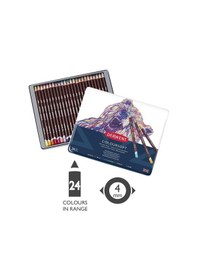 Resim Derwent Coloursoft Kuru Boya Kalemi 24'lü Teneke Kutu 