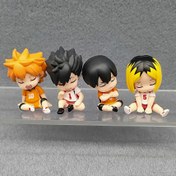 Resim Voleybol Erkek Çocuk Anime Heykeli 4'lü Set - PVC Mini Koleksiyon Idol Modeli, Çizgi Film Karakter Figürü, Ev Dekoru, Araba Süsü, Noel, Cadılar Bayramı, Şükran Günü, Paskalya ve Yılbaşı Hediyesi 