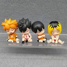 Resim Voleybol Erkek Çocuk Anime Heykeli 4'lü Set - PVC Mini Koleksiyon Idol Modeli, Çizgi Film Karakter Figürü, Ev Dekoru, Araba Süsü, Noel, Cadılar Bayramı, Şükran Günü, Paskalya ve Yılbaşı Hediyesi 