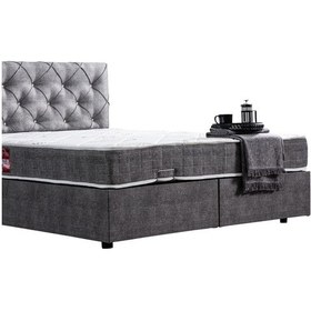 Resim Setaymobilya Baza, Çift Kişilik Eylül Antrasit Baza+Başlık+Comfort Yatak Seti 