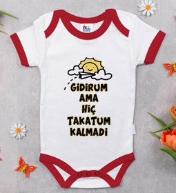 Resim Bitmeyen Kartuş Bk Kids Takatum Kalmadi Tasarımlı Kırmızı Bebek Body Zıbın-1 