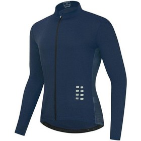 Resim Mavi Bisiklet Forması Wosawe Erkek Uzun Kollu Nefes Alabilir Üst Gömlek Mavi 