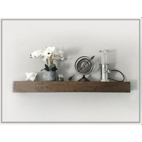 Resim Dekoratif Doğal Ahşap Tek Li 165 X 15 X 4 Cm Gizli Aparatlı Raf Ahşap 