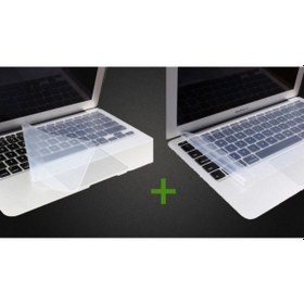 Resim 2 Adet Şeffaf Silikon Notebook Laptop Klavye Koruyucu Anti-toz Ve Su Geçirmez 15,6 Inç 