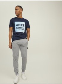 Resim Jack&jones Kago Cepli Açık Gri Melanj Erkek Eşofman Altı 12212170 001 