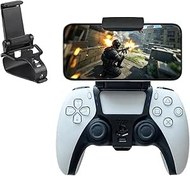 Resim PS5 ile uyumlu, siyah, katlanabilir cep telefonu tutucu, PS5 Controller ile uyumlu, 80 mm genişliğe kadar Android/iOS akıllı telefonlar ile uyumlu, sağlam ve taşınabilir 