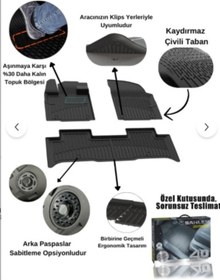 Resim Mayuk Dizayn SAHLER TOGG T10F SEDAN 2025+ 4.5D Premium Havuzlu Oto Paspas ve Myk 3D Premium Yumuşak Bagaj Havuzu 