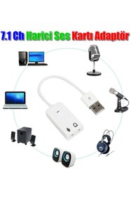 Resim ELECTRONİC CHEAP 7+1 Usb Ses Kartı Çevirici Dönüştürücü Adaptör Haricı Virtual 3d Kablolu Usb Audıo 