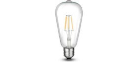 Resim Mikasso 2 Adet CT-4353 - 8W 3200K Günışığı | LED Filament Rustik Ampul - E27 