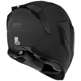Resim Icon Airflite Dark Kapalı Motosiklet Kaskı Mat Siyah 