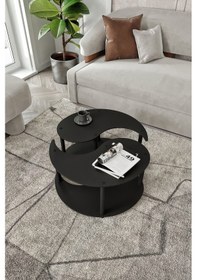 Resim Yin Yang Unıty Serenıty Orta Sehpa 2 Li Siyah 70 Cm Siyah 