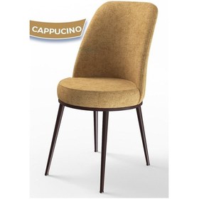 Resim Canisa Concept Dexa Serisi Cappucino Sandalye -ayakları Kahverengi 1.sınıf Mutfak Sandalyesi Silinebilir Kumaş Cappucino 