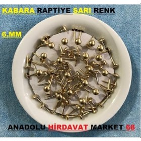 Resim Kabara Raptiye Koltuk Çivisi Sarı Renk Çapı 6 MM Boyu 1000Adet 
