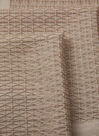 Resim Bej Geometrik Desenli 4lü Peçete Seti 