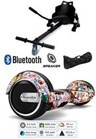 Resim Citymate KYK1001M Akıllı Dengeli Elektrikli Kaykay Scooter Hoverboard - Hover Kart - Çanta Full Paket Desen 7 