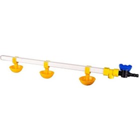 Resim TavPet Civcivler İçin Nipel Suluk Sistemi 60 cm 3 Nipelli Küçük Yaylı Çanaklı 
