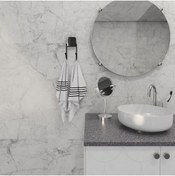 Resim Decorev Dekoratif Yapıştırmalı Banyo- Mutfak Metal Iki Kancalı Askı Siyah Vidasız Pratik Montaj Dc-5053 