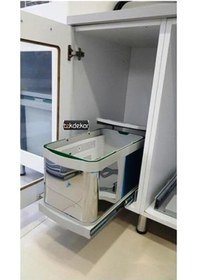 Resim Çöp Kovası Paslanmaz Çelik Raylı S 2574 Kısa Boylu Antrasit - Gri 