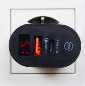 Resim Winex Mobile Winex Dijital Göstergeli Pd20w Type-c Usba Çift Çıkışlı Şarj Aleti Başlığı 