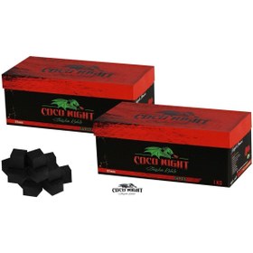 Resim Coco Night (İNDİRİM HAFTASI) 2kg #27mm Orjinall Hindistan Cevizi Küp Nargile Kömürü 