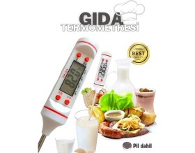 Resim Daldırma Tipi Dijital Sıvı Termometre Mutfak ve Gıda Ölçüm Aleti 