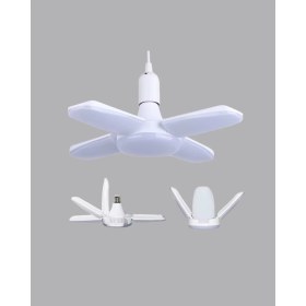 Resim Aesco Mey Ithalat® Yüksek Işık Güçlü LED Ampül 4 Kollu Katlanır Pervane Tasarım 