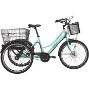 Resim E - Porter Lityum Elektrikli Bisiklet 44 cm V - Roller Fren 3 Vites 24 Jant Turkuaz Siyah 