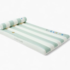 Resim Luxe Lilo Deniz Yatağı - Green Stripe 