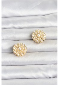 Resim Vintage Model Gold Renk Düğme Veya Manşet Broşu Çok renkli 