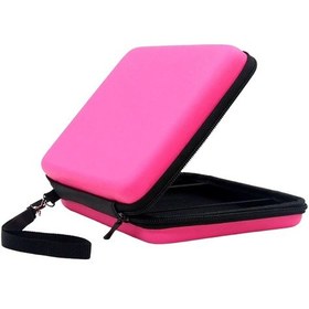Resim Padalink 2ds İçin Eva Sert Kılıflı Taşınabilir Kutu - 8 Oyun Kartı Tutucu, Kol Kemerli, Çift Zip Çanta, Sağlama Ve Depolama - Pembe 