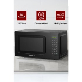 Resim Kumtel Siyah Dijital Mikrodalga Fırın Hm-12 