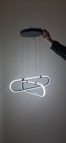 Resim Kopanki /50x30 cm/Sarkıt Avize / 3 Renk Işık/Antrasit Gövde 