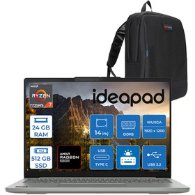 Resim Lenovo Ideapad Slim 5 Amd Ryzen 7 7735HS 24GB Ddr5 512GB SSD Amd Radeon™ 680M Windows 11 Pro 14\ Wuxga IPS Taşınabilir Bilgisayar IDS14ARP10P05 + Zettaçanta 