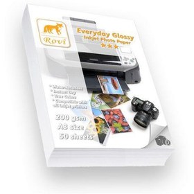 Resim Rovi Everyday Parlak Fotoğraf Kağıdı 200gsm 50yp A3 Epson Canon Hp Uyumlu 