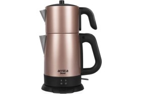 Resim Pembe Çelik Çay Makinesi 1800 W, Şık ve Güçlü Demlik IH33151 