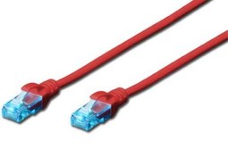 Resim BC-U5010R Beek CAT. 5E Patch Kablo, UTP, 1 metre, AWG 26, Kırmızı Renk 