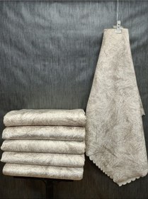 Resim Süngerli Koltuk Çekyat Örtüsü Damar Desenli Krem 