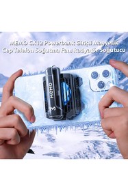 Resim Memo CX12 Powerbank Girişli Manyetik Cep Telefon Soğutma Fanı Radyatör Soğutucu-( 