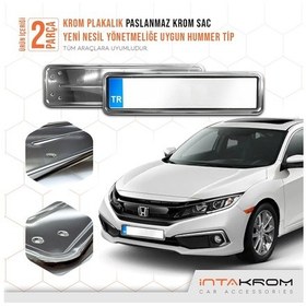 Resim intakrom Honda Civic Krom Plakalık - Hummer Tip 2 Adet N11.556 