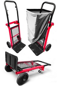 Resim MOONSHOP El Arabası Yük TaşımaYükseklik Ayarlı Çok Amaçlı El Arabası Yük Taşıma Arabası 90 Kg 