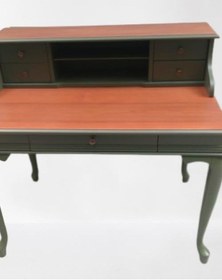 Resim St Klasik Model Kayın Aslan Ayak Kütüphane Parlak Ceviz Yeşil Uyum 1448bng90140çalışma Masa Ceviz 